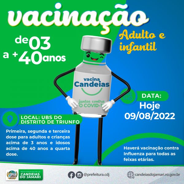 Secretaria municipal de Saúde de Candeias do Jamari, realiza vacinação no Distrito de Triunfo